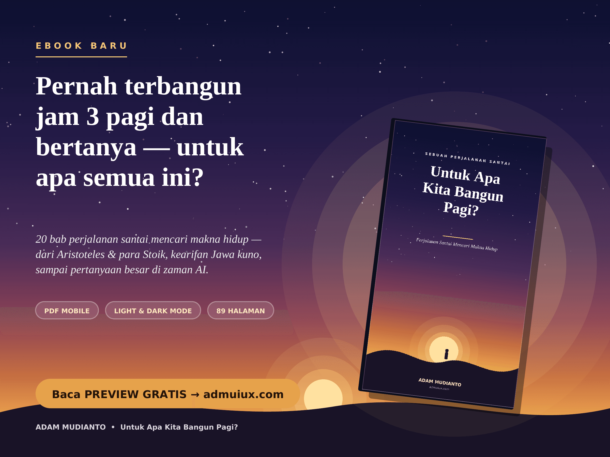 Untuk Apa Kita Bangun Pagi